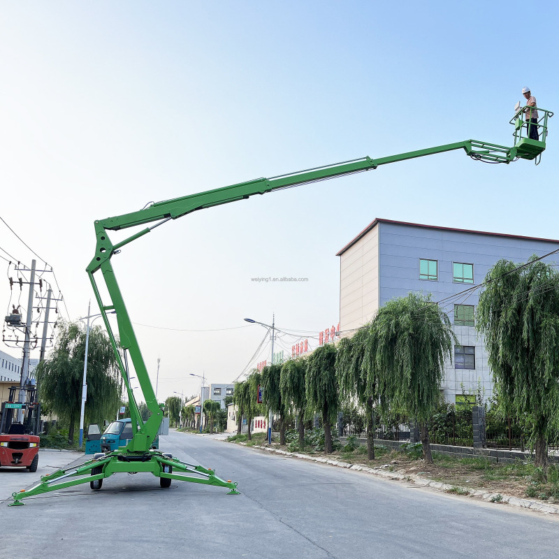 AC Electrical Power Towable Cherry Picker with 12m-20m Height Reach