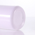 Round shoulder white lotion bottle with clear cover