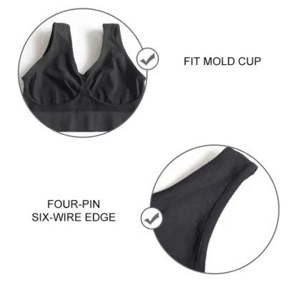 Seamless Wireless Push-Up Sports Bra for Women