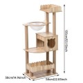 Sisal Rope Modern Large Luxury Cat Scratching Tower Indoor Tree 2-Tier Climbing House Natural Fiber Resting Platform