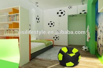 Football shape kids beanbag chairs ,ball bean bag chair sports bean bag kids chairs