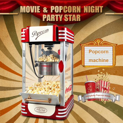 220V Popcorn Machine Corn Popper Self-motion Popcorn Popper