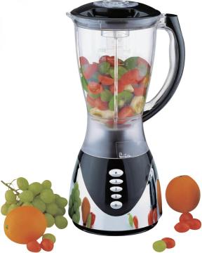 1.5L plastic jar blender chrome body