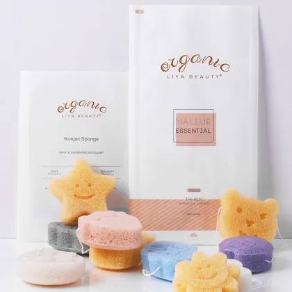 Custom Logo Natural Facial Konjac Sponge for Gentle Cleansing and Exfoliation
