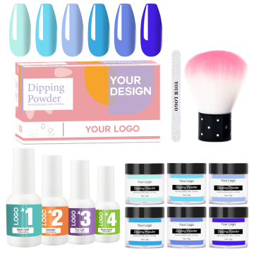 DIY Acrylic Dipping Powder Set: Bulk Custom Dip Nail Powder Starter Kit with Liquid for Home Nail Kits