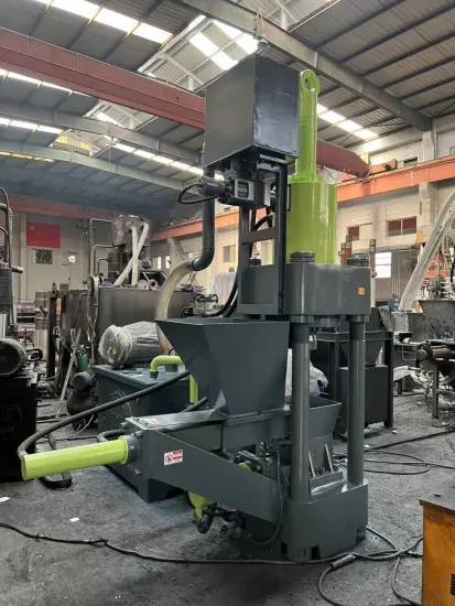 Vertical Scrap Cast Iron Chip Press Briquetting Machine