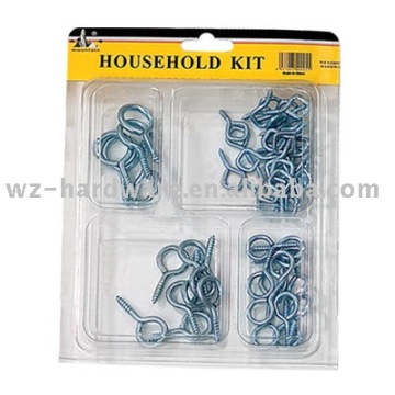 screw eyes(pvc packing,zinc plated)