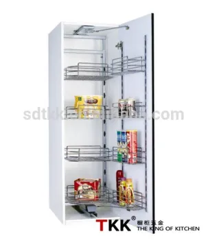 TKK Chrome Soft Close Pull Out Pantry Wire Basket
