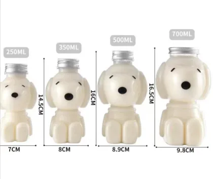 YIWEI Milk Tea Bottle Packaging - Plastic Cups with Lids for Beverages and Takeaway