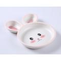 bunny shaped baby dinnerware set