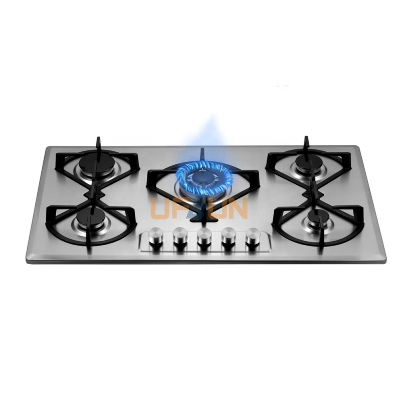 5 Burners with Safety Device Knob Control Restaurant Gas Stove