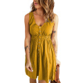 Womens Casual Sleeveless Button Down Dresses
