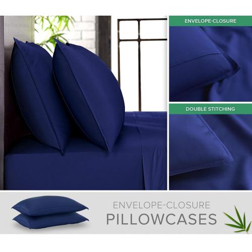 Sheet & Pillowcase Sets Luxury 4Pcs Bamboo Fitted Bed Sheet Pillowcase Set Supplier