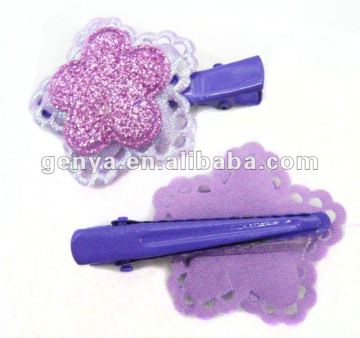 Kids Metal hair Clip with PVC star decoration, beautiful star hairpin