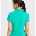 Lapel Equestrian Short-sleeved Women's