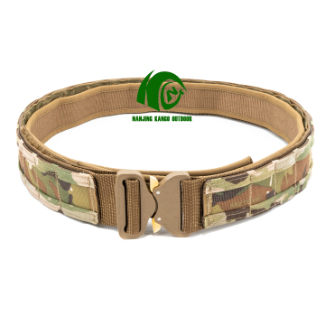 Heavy Duty Web Metal Belt with Quick Release Buckle for Men