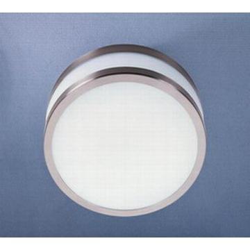 Opal Glass Flush Lamp, Polished Chrome, Ip44