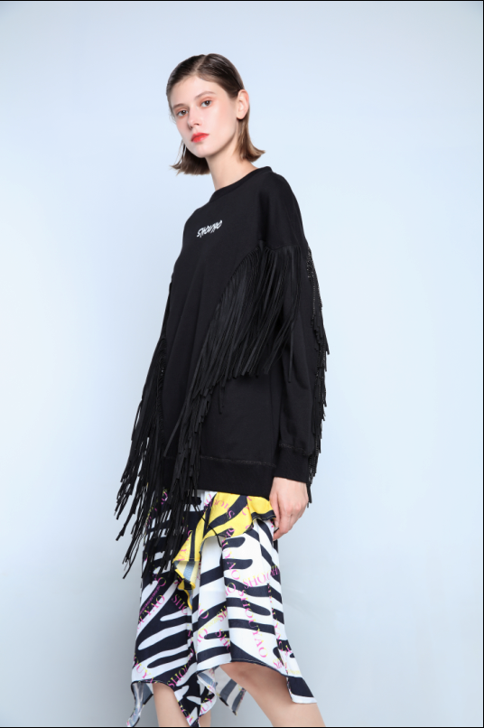 BASIC SWEATSHIRT WITH PRINTED LOGO