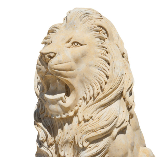 玄関のリビングルームのための堅実な大理石のライオンの彫刻