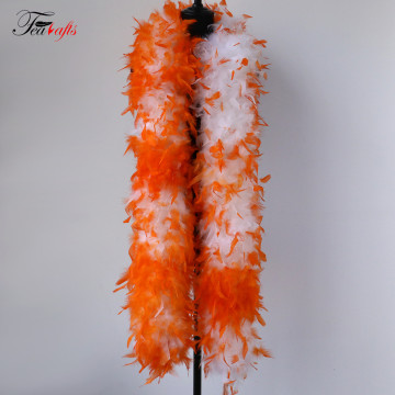 120g Boas Marabou White dan Orange Boas: Sesuai untuk hiasan dan kostum perayaan