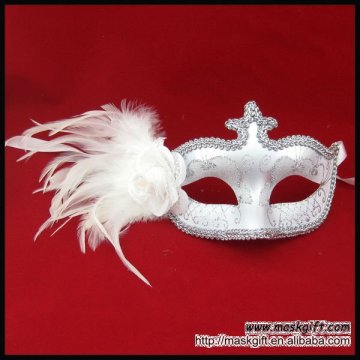 Wholesale White And Silver Venetian Wedding Masks Crafts Adults