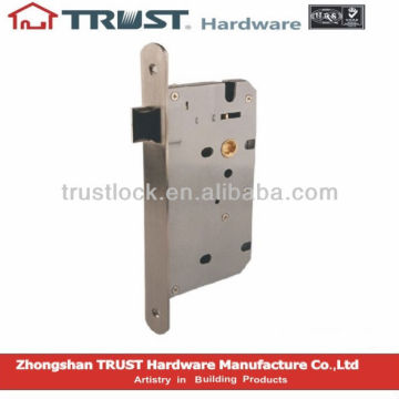 TRUST 8560SS: stainless steel passage keyless mortise lock