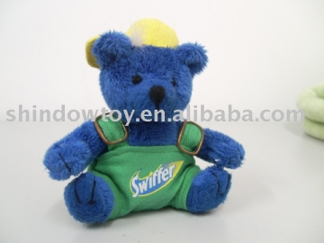 Custom blue /brown/ purple plush teddy bear with T shirt