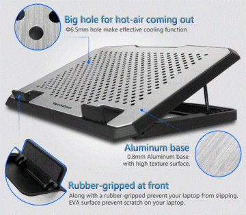 Techcool large fan 17 inch laptop cooling pad cooler pad for laptop
