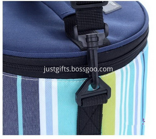 Promotional Custom Barrel Sport Cooler Bags - Stripe Colors