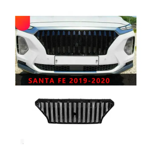 High Quality ABS GT Style Radiator Grill for 2019-2022 Hyundai Santa Fe Front Bumper Grille - New Arrival