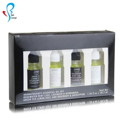 Private Label Peppermint Rosemary Tea Tree Lavender Aromatherapy Essential Oil Gift Set