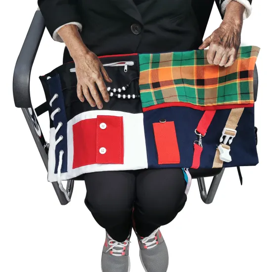 Alzheimer's and Dementia Therapy: Sensory Fidget Blanket and Mat for Elderly Care