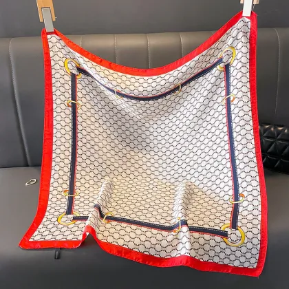 DomoHao Retro Fresh Sunscreen Silk Square Scarf