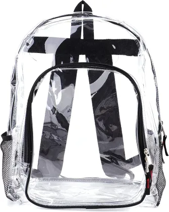 Clear Poly Plastic Bag with Zip Lock for Garment - Transparent PVC Bag for School Travel