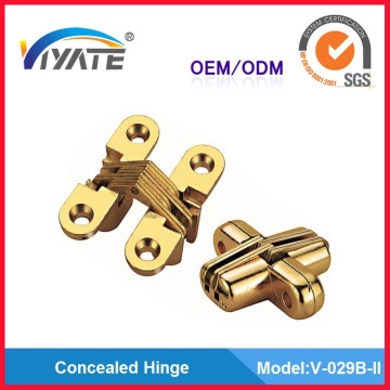 High quality zinc alloy cross hinge,folding concealed hinge