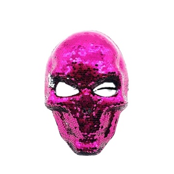Colorful Skeleton Double Color Sequin Party Mask for Cosplay and Events