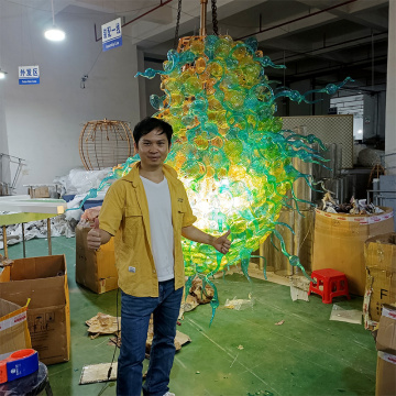 Custom Murano Glass Chandeliers for Luxury Hotel Lobby Lighting