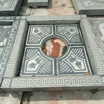 Carved Granite Tree Pit Cover