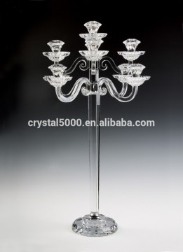 Cheap crystal glass candleholder for wedding decoration