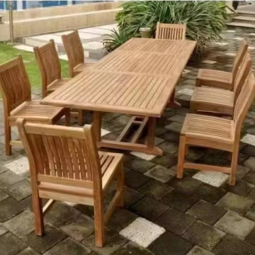 Free Sample Waterproof Teak Wood Outdoor Dining Table