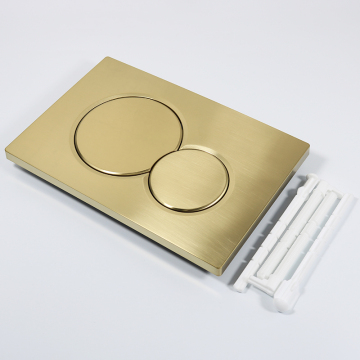 Butang Dual Square Plastik Warna Emas Untuk Tangki Tandas Tandas Dinding Emas