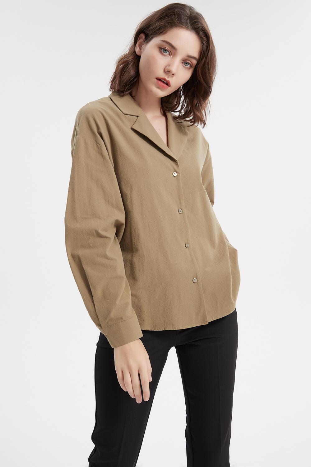 Long Sleeve Cotton Blouse