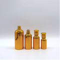 Gold Electroplate Essential Oil Glass Bottles