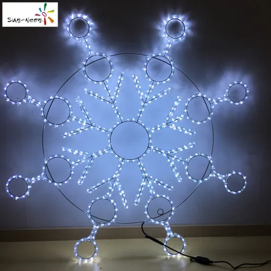 Holiday decoration diwali decorative snowflake led big snowflake lights for sale