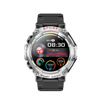 Waterproof Smartwatch with Music Player, Heart Rate & Blood Pressure Monitor