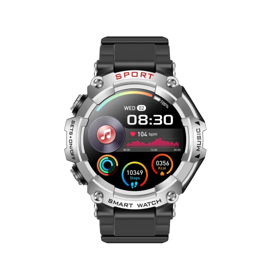 Waterproof Smartwatch with Music Player, Heart Rate & Blood Pressure Monitor
