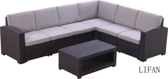 Rattan 7 seats conversation outdoor sofa set