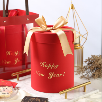 Christmas Cardboard Cylinder Tube Luxury Round Box