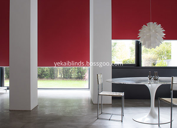 Red Blackout Roller Shades