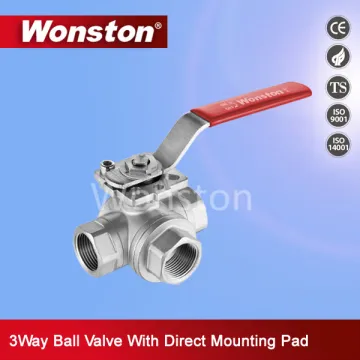 Stainless Steel T Type 3 Way Ball Valve with 1000wog